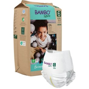 B�rneble, bukseble, milj�m�rket, Bambo Nature Pants, 6, papirspose, paper bag, 15+ kg