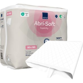 Underlag, ABENA Abri-Soft Superdry, 180x80cm, med flaps, med SAP