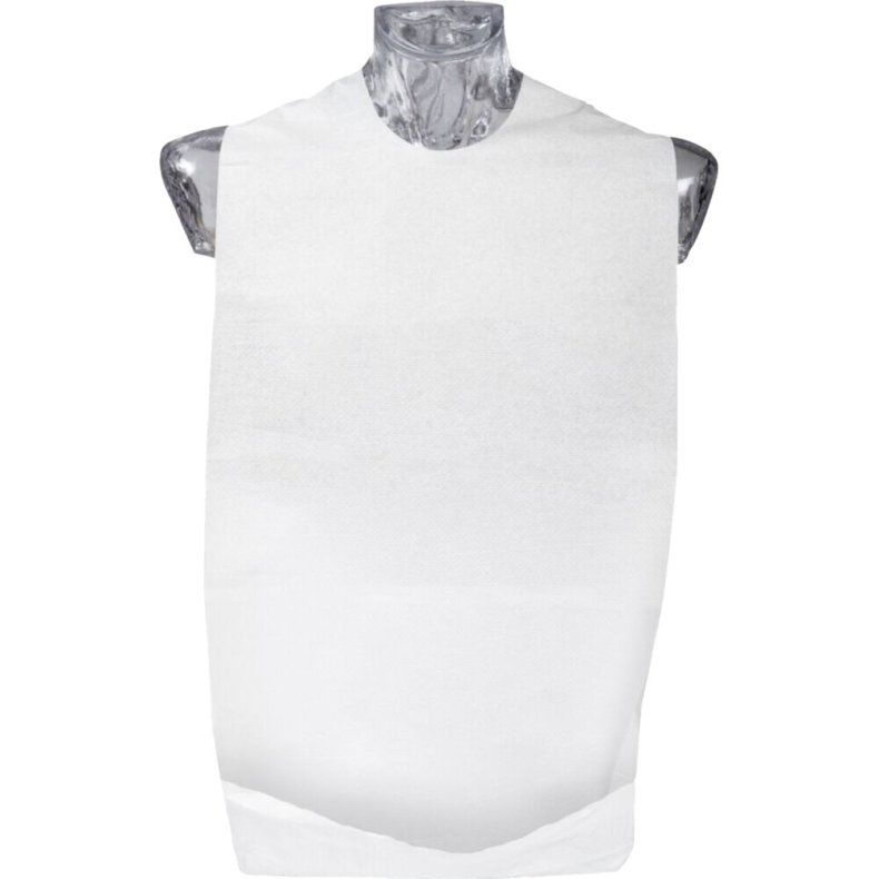 Spisestykke, ABENA Excellent, 2-lags, 70x37cm, hvid, papir/PE, med tape, engangs