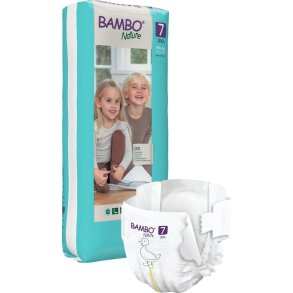 B�rneble, tapeble, milj�m�rket, Bambo Nature, 7, tall pack, 18+ kg