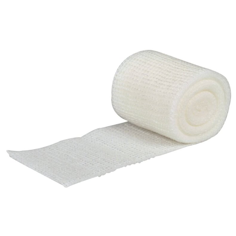 Fikseringsbind, Mollelast, 4m x 10cm, hvid, latexfri, usteril