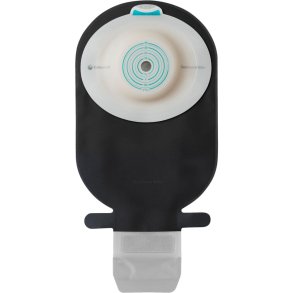 Ileostomipose, SenSura Mio Convex Bl�d, Midi, sort, 15-33 mm, 1-dels, t�mbar, opklipbar, vindue, b�lte�rer