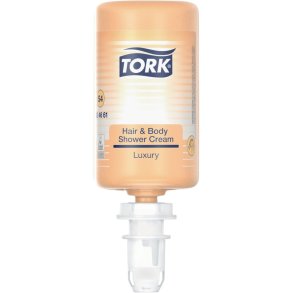 H�r og bodyshampoo, Tork S4, 1000 ml, med farve og parfume