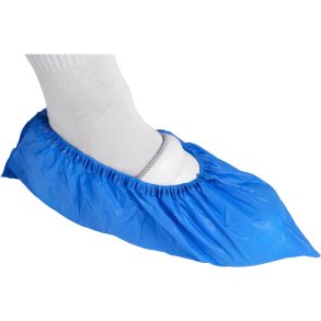 Overtr�kssko, ABENA, XL, 41x15cm, 35 micron, bl�, LDPE, usteril, engangs