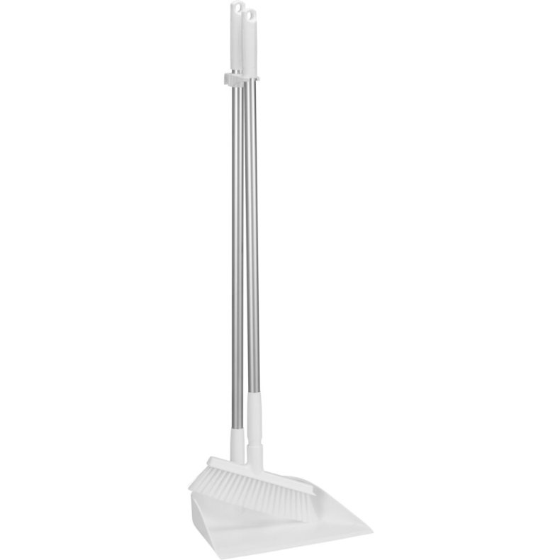 Fejebakkes�t, Vikan, hvid, aluminium/polyester/PP, med langt skaft og kost, medium *Denne vare tages ikke retur*