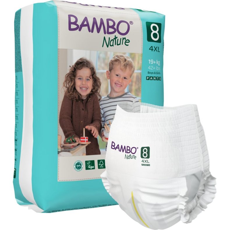B�rneble, bukseble, milj�m�rket, Bambo Nature Pants, 8, 19+ kg