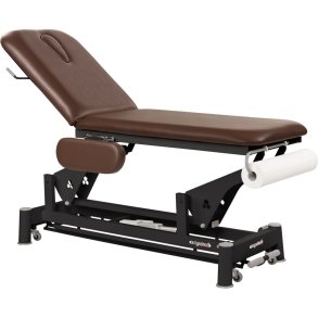 Unders�gelsesleje, Ecopostural, 188x70cm, sort, 2-delt, med arml�n, elektrisk inkl. papirulleholder og taburet, max 250 kg. *Denne vare tages ikke retur*