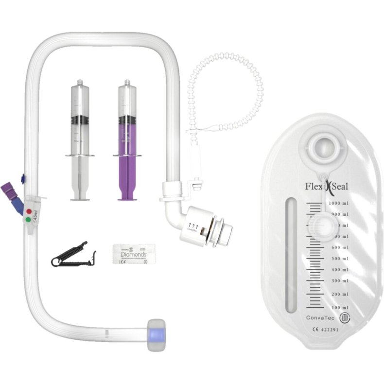 F�kalkatetersystem, Flexi-Seal Protect Plus, 1000 ml, med ENFit konnektor *Denne vare tages ikke retur*