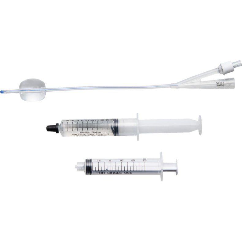 2-vejs foley kateter, UnoQuip, nelaton, CH 12, 24cm, 10 ml, semi-integreret ballon,m/glyc spr, female, 1 stk. steril *Denne vare tages ikke retur*