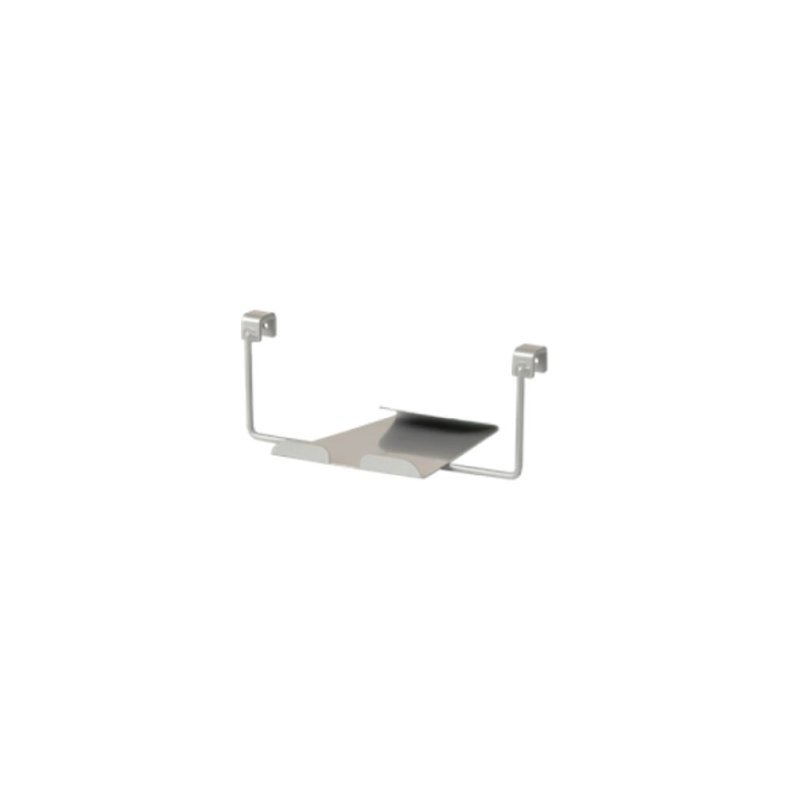 Tilbeh�rsholder, Tina Trolleys ERGO, gr�, pulverlakeret st�l, til fejebakker *Denne vare tages ikke retur*