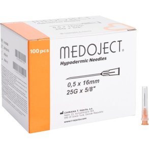 Kanyle, Medoject, orange, 25G, 5/8