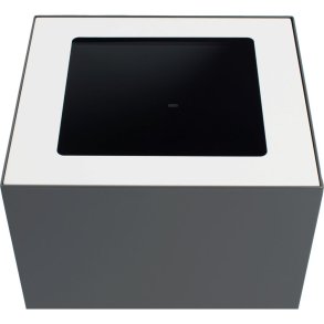 Topindsats, V-Part, hvid, pulverlakeret st�l, �bent indkast, til modulopbygget serie, 85 og 90 liter *Denne vare tages ikke retur*