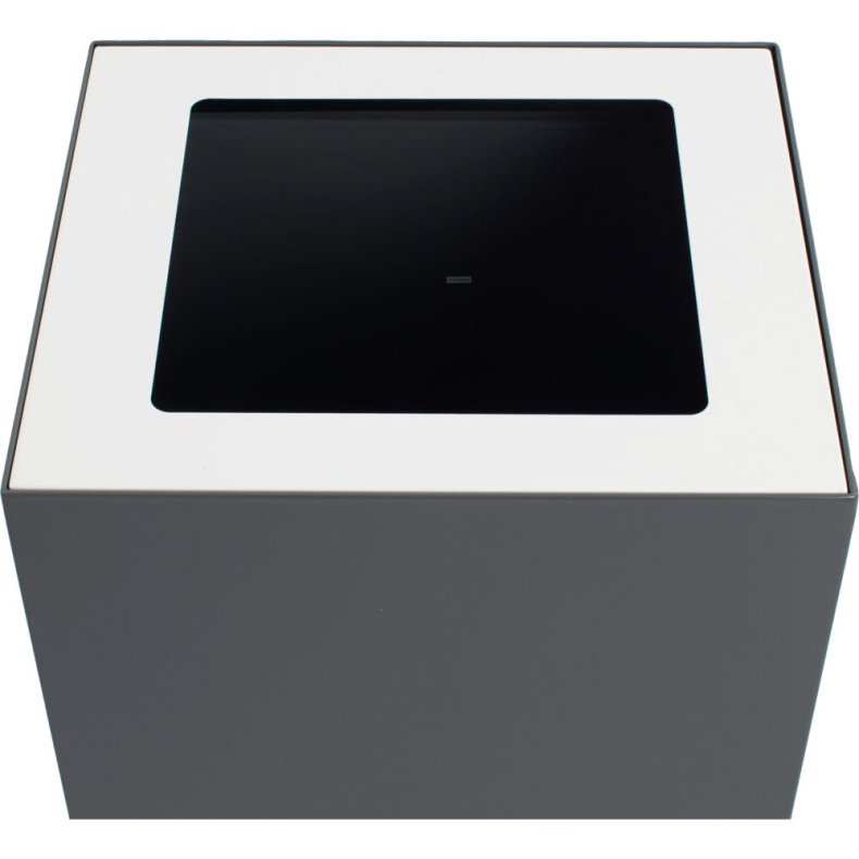Topindsats, V-Part, hvid, pulverlakeret st�l, �bent indkast, til modulopbygget serie, 85 og 90 liter *Denne vare tages ikke retur*