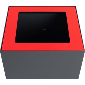 Topindsats, V-Part, r�d, pulverlakeret st�l, �bent indkast, til modulopbygget serie, 85 og 90 liter *Denne vare tages ikke retur*