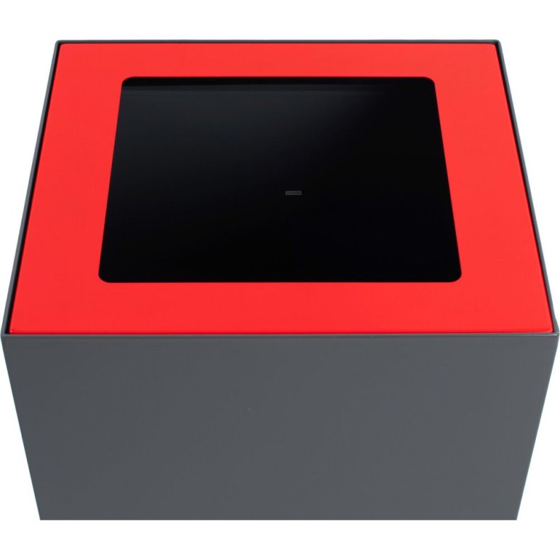 Topindsats, V-Part, r�d, pulverlakeret st�l, �bent indkast, til modulopbygget serie, 85 og 90 liter *Denne vare tages ikke retur*