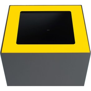 Topindsats, V-Part, gul, pulverlakeret st�l, �bent indkast, til modulopbygget serie, 85 og 90 liter *Denne vare tages ikke retur*