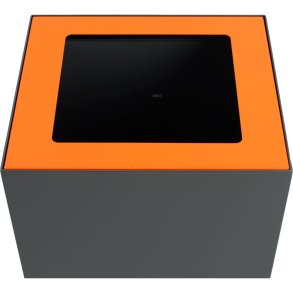 Topindsats, V-Part, orange, pulverlakeret st�l, �bent indkast, til modulopbygget serie, 85 og 90 liter *Denne vare tages ikke retur*