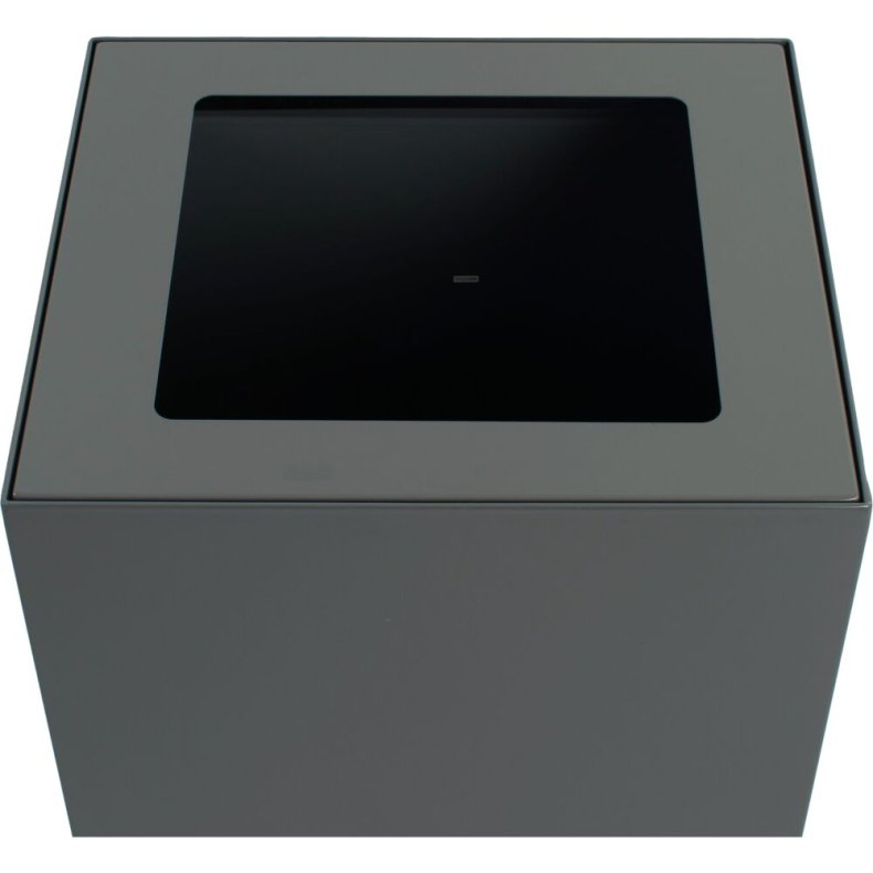 Topindsats, V-Part, m�rkegr�, pulverlakeret st�l, �bent indkast, til modulopbygget serie, 85 og 90 liter *Denne vare tages ikke retur*
