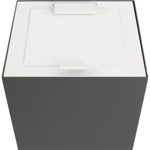 L�g, V-Part, hvid, pulverlakeret st�l, soft close, til modulopbygget serie, 85 og 90 liter *Denne vare tages ikke retur*