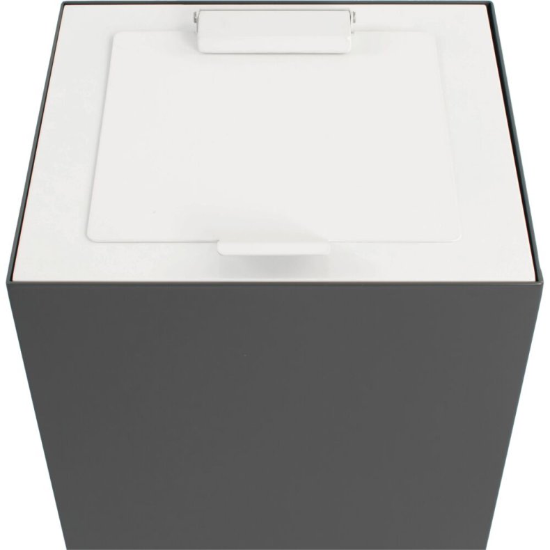L�g, V-Part, hvid, pulverlakeret st�l, soft close, til modulopbygget serie, 85 og 90 liter *Denne vare tages ikke retur*