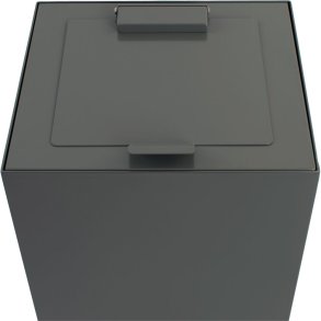 L�g, V-Part, m�rkegr�, pulverlakeret st�l, soft close, til modulopbygget serie, 85 og 90 liter *Denne vare tages ikke retur*