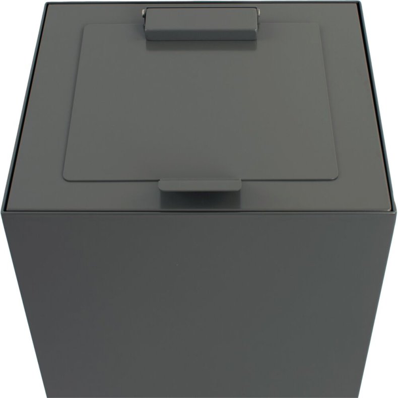 L�g, V-Part, m�rkegr�, pulverlakeret st�l, soft close, til modulopbygget serie, 85 og 90 liter *Denne vare tages ikke retur*
