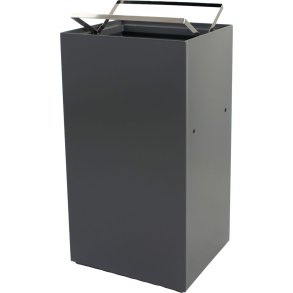 Affaldsspand, V-Part, m�rkegr�, pulverlakeret st�l, 90 l, modulopbygget til kildesortering