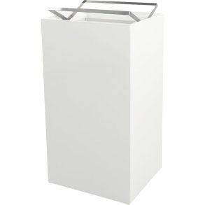 Affaldsspand, V-Part, hvid, pulverlakeret st�l, 90 l, modulopbygget til kildesortering