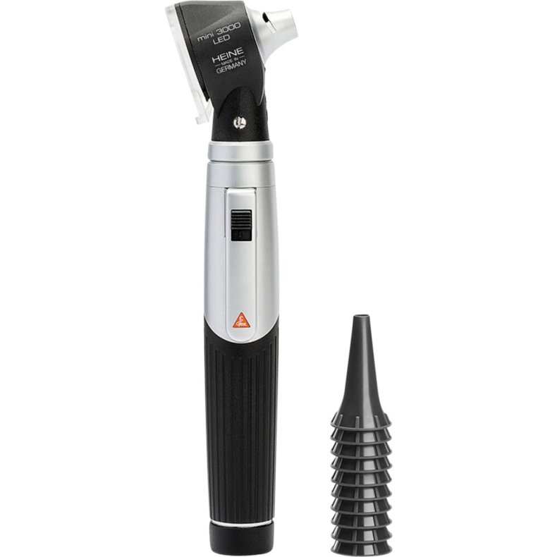Otoskop, HEINE mini 3000, sort, LED