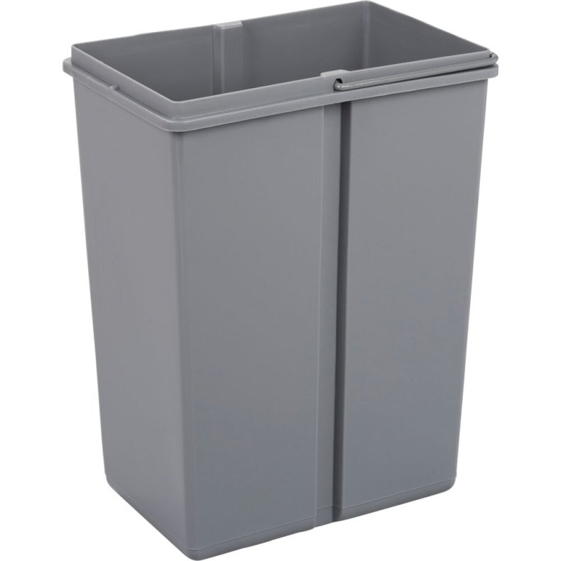 Inderspand, V-Part, gr�, plast, 8 l, med hank, til affaldsspand i k�kkenskab