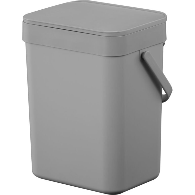 Affaldsspand, EKO Puro, gr�, plast, 5 l, med hank, til madaffald *Denne vare tages ikke retur*