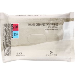 H�nddesinfektionsserviet, Ena Living, 20x18cm, 70% alcohol, 10 stk med parfume