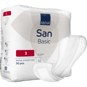 �ben ble, ABENA San Basic, 3, r�d farvekode, med silikonepapir