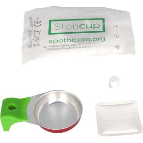 Kogekar, Apothicom Stericup, 2,5 ml, med h�ndtag, bomuldfilter og swab, steril *Denne vare tages ikke retur*