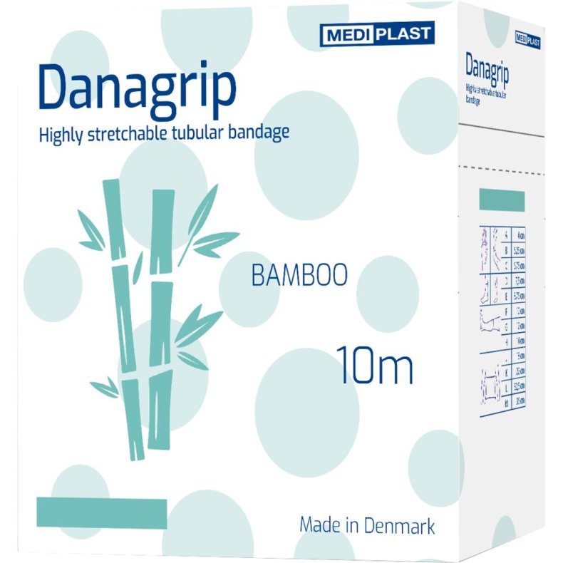 Tubular bandage, Danagrip, F, 10m x 10cm, hvid, kompressionsbandage, til l�r, engangs *Denne vare tages ikke retur*