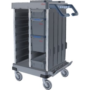 Reng�ringsvogn, Vileda Origo 2 Ready-to-Go, C, 83x60x112cm, gr�, aluminium/PA/PP/st�l, til fugtsystem, med tilbeh�r *Denne vare tages ikke retur*