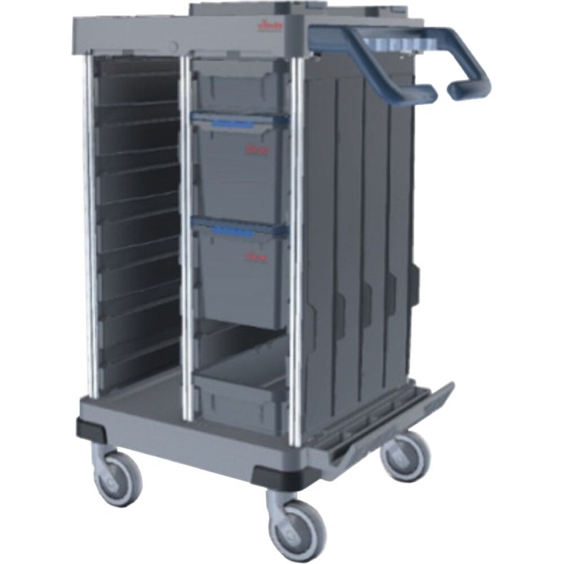 Reng�ringsvogn, Vileda Origo 2 Ready-to-Go, C, 83x60x112cm, gr�, aluminium/PA/PP/st�l, til fugtsystem, med tilbeh�r *Denne vare tages ikke retur*