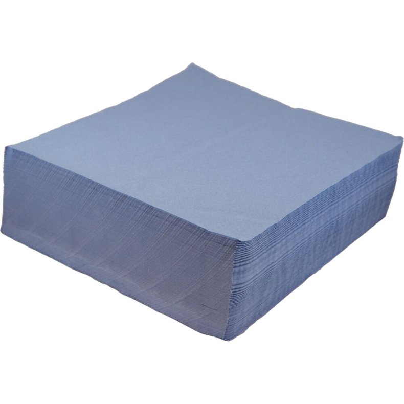 Tandl�geserviet, Finess, 1-lags, 37x38cm, bl�, papir, engangs