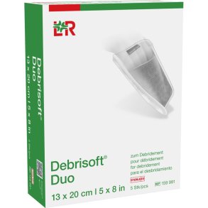 S�rrens, Debrisoft Duo, 13x20cm, udformet som handske, steril *Denne vare tages ikke retur*