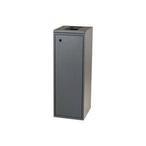 Affaldsspand, Tina Trolleys, gr�, pulverlakeret st�l, 60 l, med �bent l�g, soft close, forberedt til v�gmontering *Denne vare tages ikke retur*