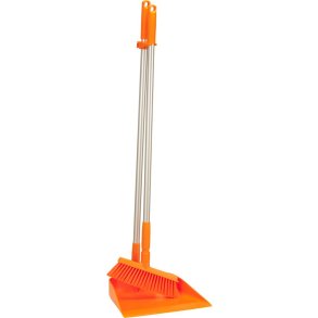 Fejebakkes�t, Vikan, orange, aluminium/polyester/PP, med langt skaft og kost, medium *Denne vare tages ikke retur*