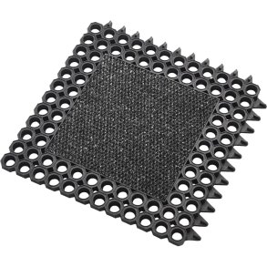 Modulm�tte, 50x50x2,3cm, sort, gummi, med skrabeindl�g *Denne vare tages ikke retur*