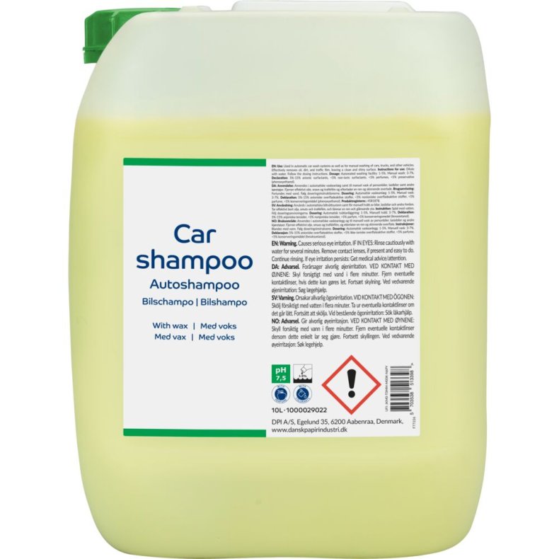 Autoshampoo, ABENA, 10 l, med voks, farve og parfume