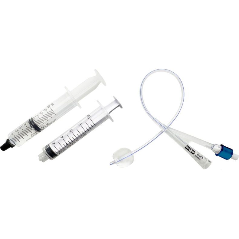 2-vejs foley kateter, UnoQuip, open end, CH 8, 31cm, 3 ml, semi-integreret ballon, inkl. glycerinspr�jte og tom spr�jte, steril *Denne vare tages ikke retur*
