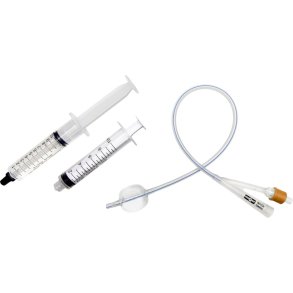 2-vejs foley kateter, UnoQuip, open end, CH 16, 40cm, 10 ml, semi-integreret ballon, inkl. glycerinspr�jte og tom spr�jte, steril *Denne vare tages ikke retur*