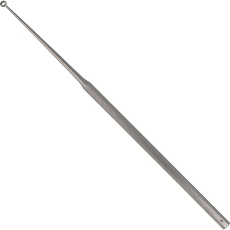 �recurette, Rudolf, Buck, 16,5cm, lige h�ndtag, 45 gr vinklet, skarp fig. 1. Indre diameter � 2,0 mm, ydre diameter � 3,2 mm. *Denne vare tages ikke retur*
