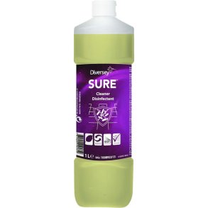 Desinfektions- og reng�ringsmiddel, Diversey SURE Cleaner Disinfectant, 1 l
