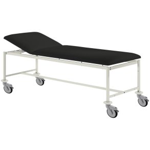 Station�rt leje med transporthjul, Medi-Lux Classic, mobil, 195x65x68cm, sort lejeflade *Denne vare tages ikke retur*