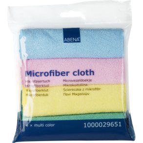 Reng�ringsklud, 32x32cm, flerfarvet, 4-pak, mikrofiber