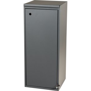 Affaldsspand, Tina Trolleys, gr�, pulverlakeret st�l, 100 l, med lukket l�g og pedal *Denne vare tages ikke retur*